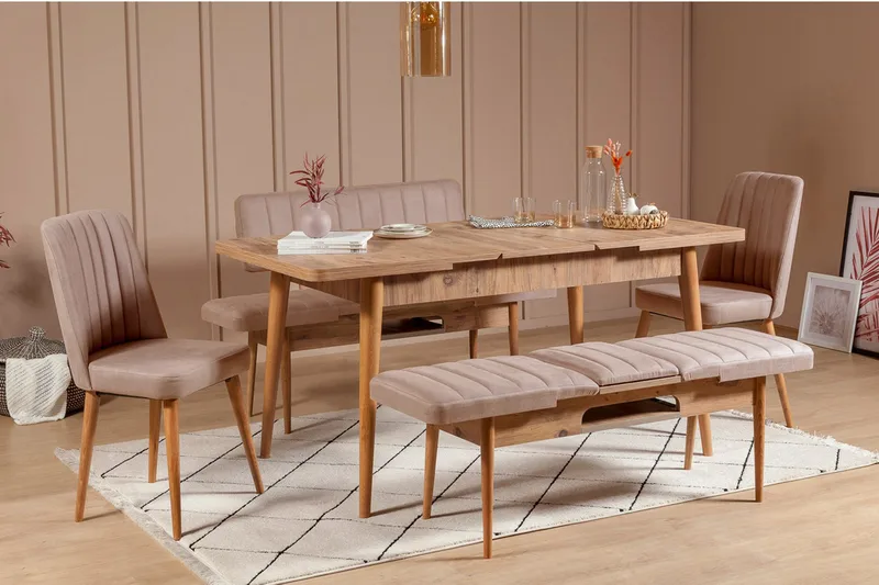 Valsot Sittebenk 110 cm - tre/natur/Grå - Møbler - Stoler & lenestoler - Benk