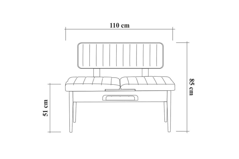 Valsot Sittebenk 110 cm - tre/natur/Grå - Møbler - Stoler & lenestoler - Benk