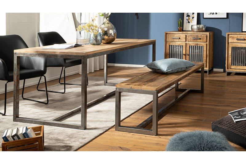 Willowdale Sittebenk 120 cm - Brun/Svart - Møbler - Stoler & lenestoler - Benk - Entrebenk - Entrebenk med oppbevaring