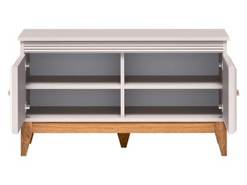 Zeylor skoskap - beige, naturfarget eik og gull-kobber - Møbler - Stoler & lenestoler - Benk - Skohylle med benk