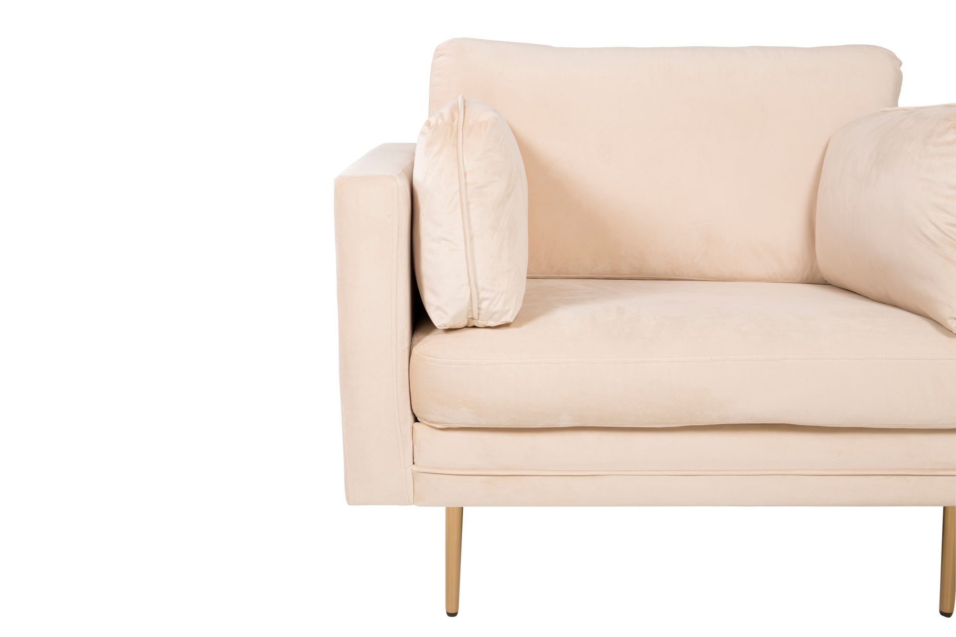Bloom Fløyelslenestol - Beige - Møbler - Stoler & lenestoler - Lenestoler