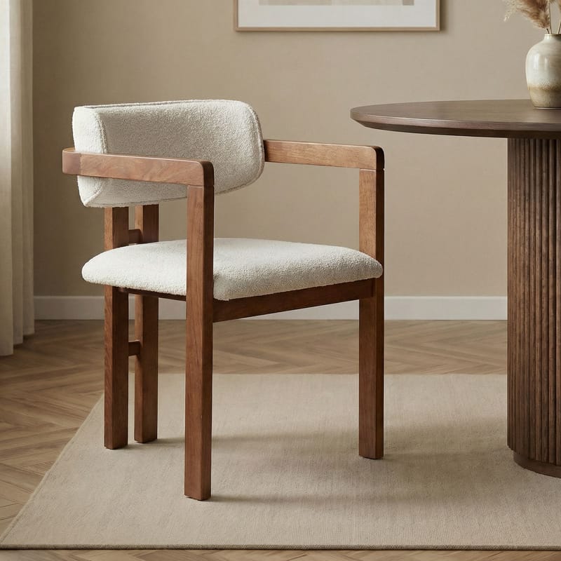 Bonavista Stol - hvit og valnøtt - Møbler - Stoler & lenestoler - Spisestuestoler & kjøkkenstoler