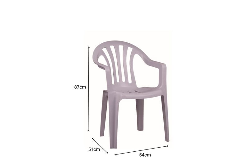 Brandiz Armstol - Hvit - Møbler - Stoler & lenestoler - Spisestuestoler & kjøkkenstoler