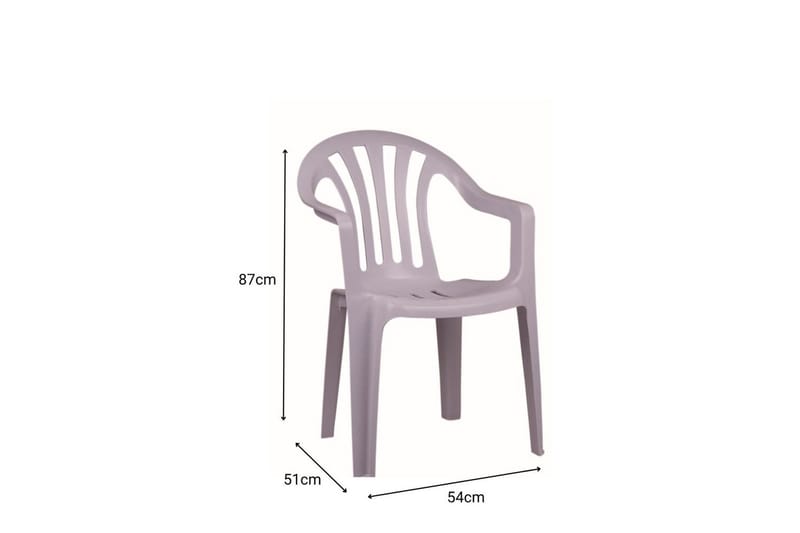 Brandiz Armstol - Hvit - Møbler - Stoler & lenestoler - Spisestuestoler & kjøkkenstoler