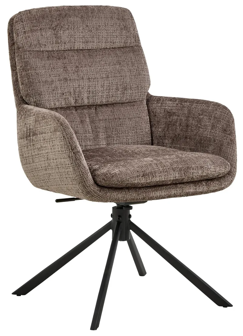 Brennor spisestol med armlener, Støvete brun