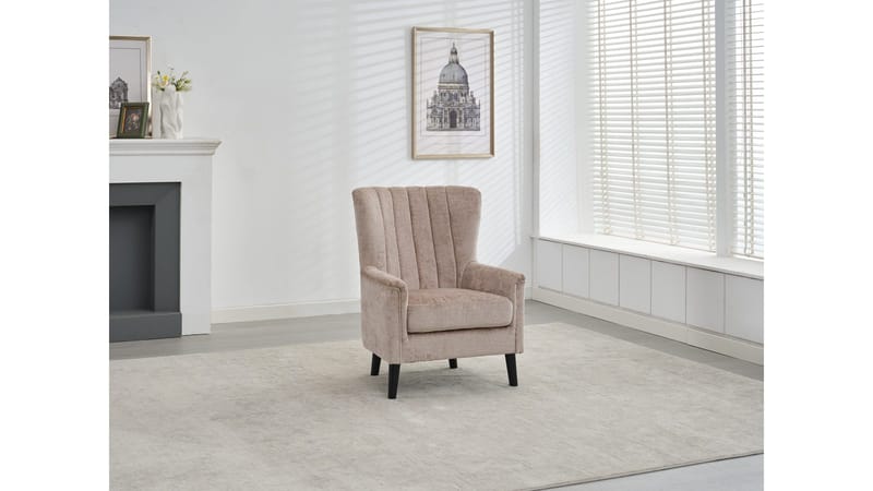 Brevalo lenestol i bouclé - Biscuit - Møbler - Stoler & lenestoler - Lenestoler