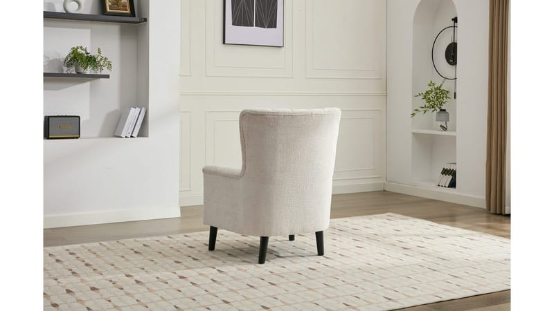 Brevalo lenestol i bouclé - Krem - Møbler - Stoler & lenestoler - Lenestoler