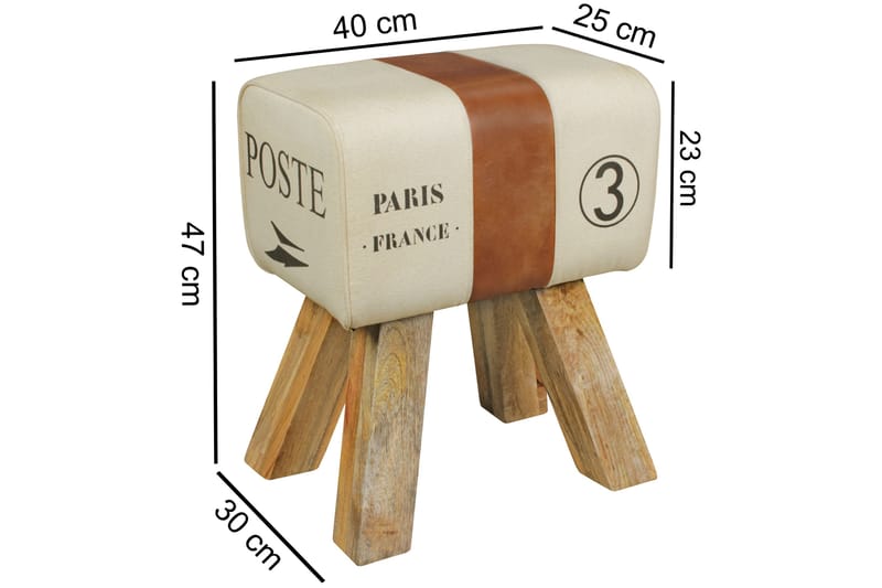 Brickworth Krakk - Beige - Møbler - Stoler & lenestoler - Krakk