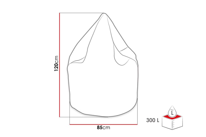 Buzzie Beanbag 85 cm 120x - Møbler - Stoler & lenestoler - Sittesekk & sakkosekk