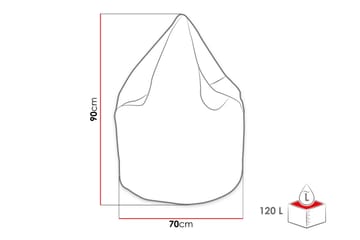 Buzzie Saccosekk 70 cm - Grå - Møbler - Stoler & lenestoler - Sittesekk & sakkosekk