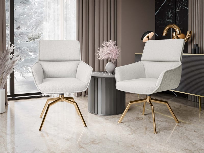 Calrosen Kontorstol 2-pakning - Beige - Møbler - Stoler & lenestoler - Kontorstol & skrivebordsstol