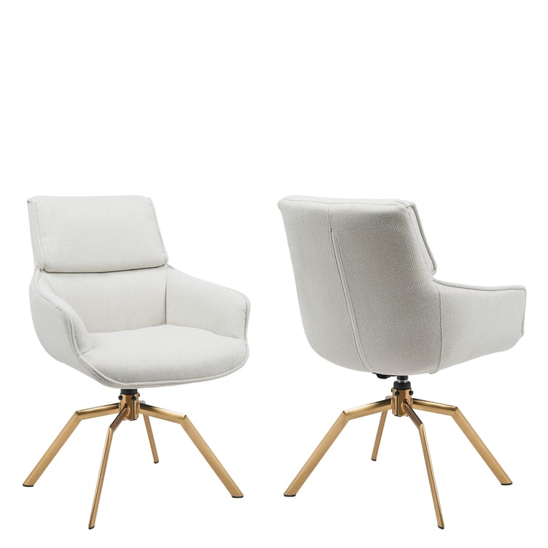 Calrosen Kontorstol 2-pakning - Beige - Møbler - Stoler & lenestoler - Kontorstol & skrivebordsstol