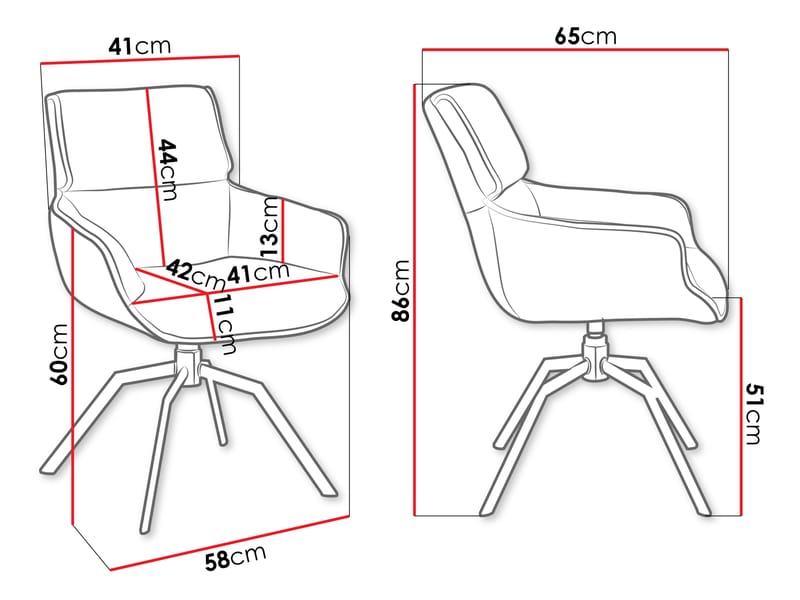 Calrosen Kontorstol 2-pakning - Beige - Møbler - Stoler & lenestoler - Kontorstol & skrivebordsstol