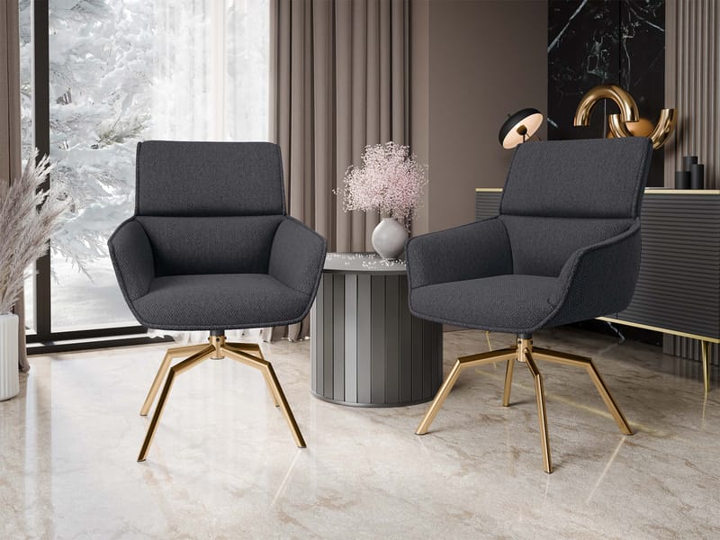 Calrosen Kontorstol 2-pakning - Grå - Møbler - Stoler & lenestoler - Kontorstol & skrivebordsstol