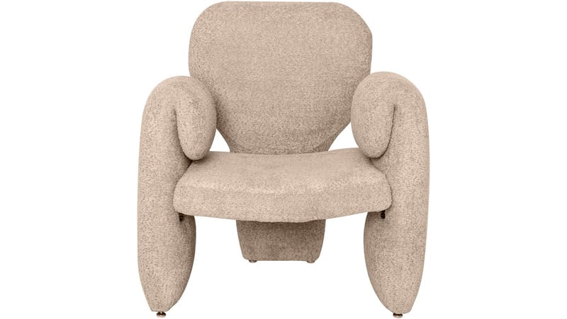 Calvero lenestol i stoff - Beige - Møbler - Stoler & lenestoler - Lenestoler