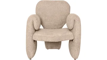 Calvero lenestol i stoff - Beige - Møbler - Stoler & lenestoler - Lenestoler