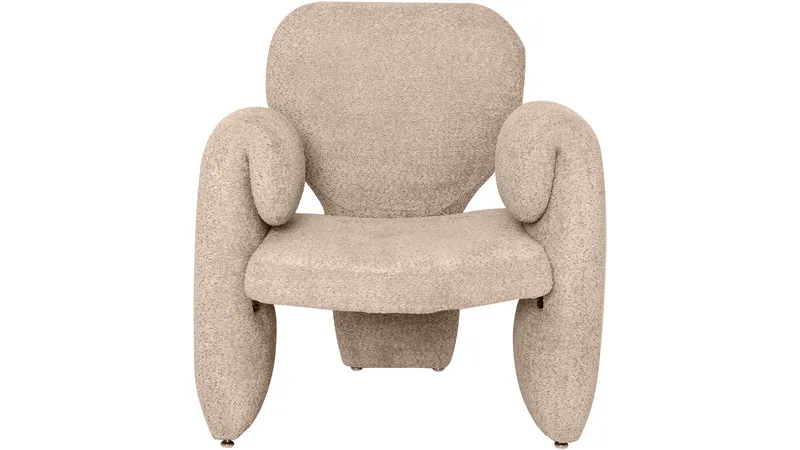Calvero lenestol i stoff - Beige - Møbler - Stoler & lenestoler - Lenestoler