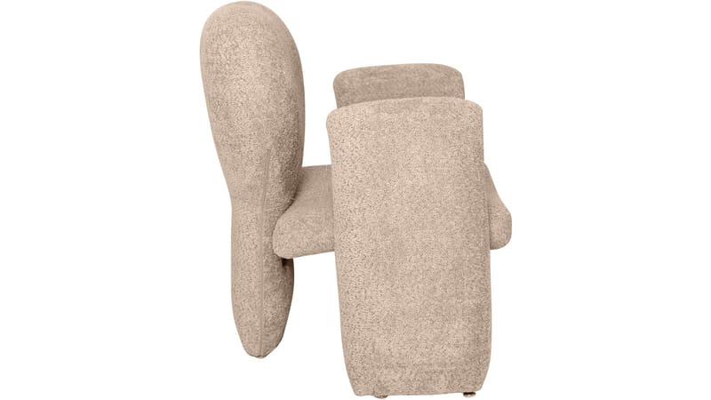 Calvero lenestol i stoff - Beige - Møbler - Stoler & lenestoler - Lenestoler