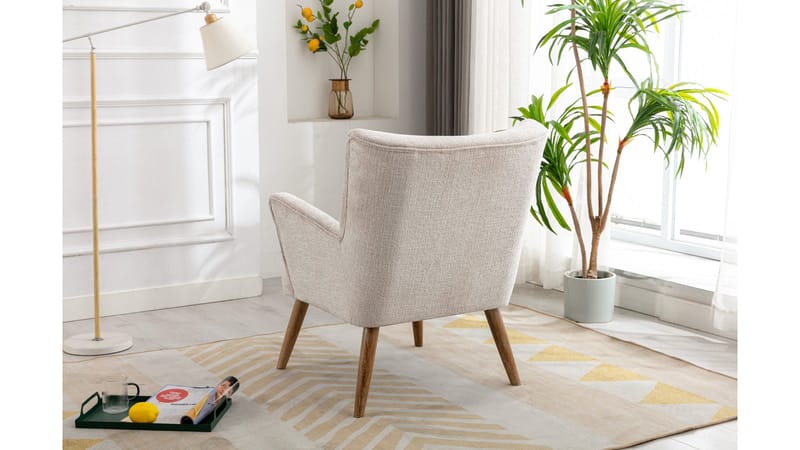 Carlton lenestol i bouclé - Krem - Møbler - Stoler & lenestoler - Lenestoler