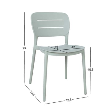 Chair HOME4YOU - Grønnaktig grå - Møbler - Stoler & lenestoler - Spisestuestoler & kjøkkenstoler