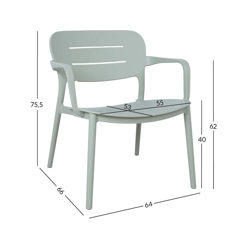 Chair HOME4YOU - Grønnaktig grå - Møbler - Stoler & lenestoler - Spisestuestoler & kjøkkenstoler