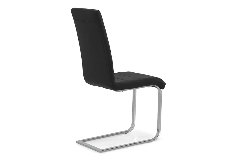 Cibus Spisestol i kunstskinn - Svart / Krom - Møbler - Stoler & lenestoler - Spisestuestoler & kjøkkenstoler