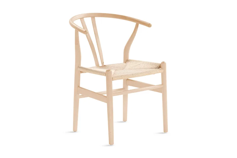 Dastoori Spisestol med Armlener, Hvitlasert / Eik / Tre / Natur