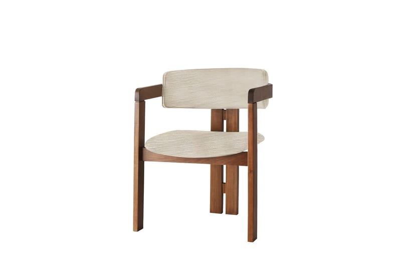 Dellon Lenestol, Lys grå/Valnøtt