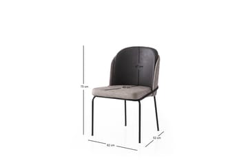 Dorea Spisestol - Gull/Svart/Grå - Møbler - Stoler & lenestoler - Spisestuestoler & kjøkkenstoler
