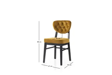Duran Spisestol - Svart/Sennepsgul - Møbler - Stoler & lenestoler - Spisestuestoler & kjøkkenstoler