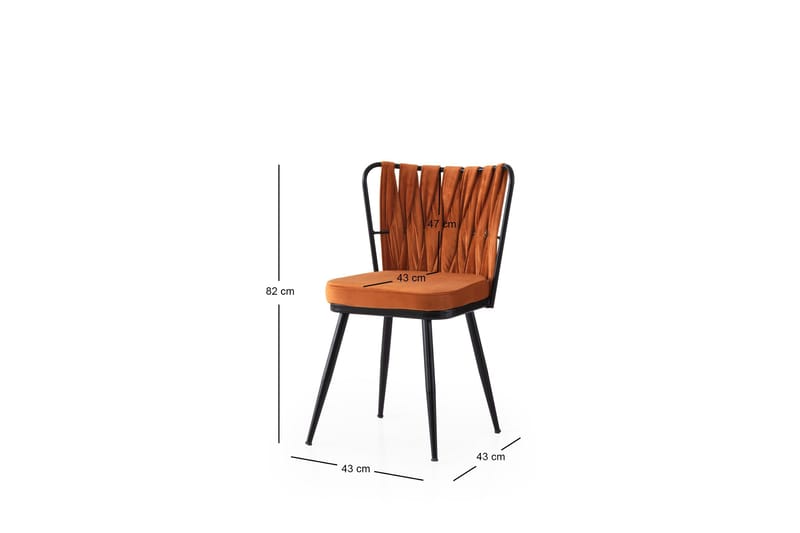 Dyana Spisestol - Svart/Oransje - Møbler - Stoler & lenestoler - Spisestuestoler & kjøkkenstoler