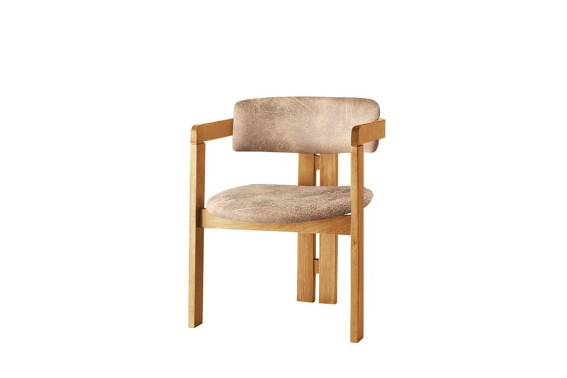 Dylana Lenestol - Eik/Beige - Møbler - Stoler & lenestoler - Spisestuestoler & kjøkkenstoler