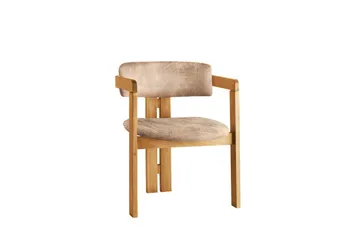 Dylana Lenestol - Eik/Beige - Møbler - Stoler & lenestoler - Spisestuestoler & kjøkkenstoler