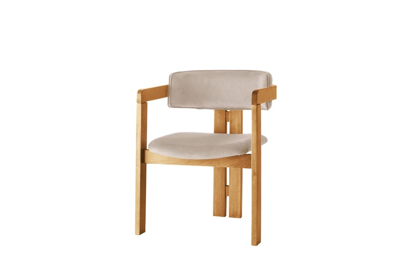 Dylana Lenestol - Eik/Beige - Møbler - Stoler & lenestoler - Spisestuestoler & kjøkkenstoler
