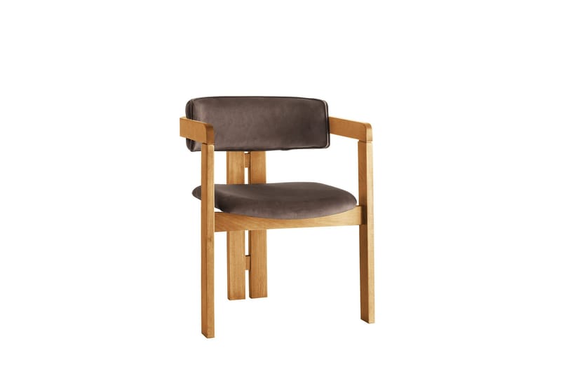 Dylana Lenestol - Eik/Brun - Møbler - Stoler & lenestoler - Spisestuestoler & kjøkkenstoler