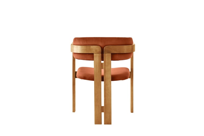 Dylana Lenestol - Eik/Rød - Møbler - Stoler & lenestoler - Spisestuestoler & kjøkkenstoler