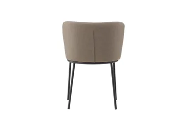 Edina Spisestol i Stoff med Metallben - Beige - Møbler - Stoler & lenestoler - Spisestuestoler & kjøkkenstoler