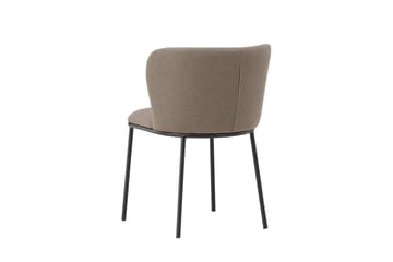 Edina Spisestol i Stoff med Metallben - Beige - Møbler - Stoler & lenestoler - Spisestuestoler & kjøkkenstoler