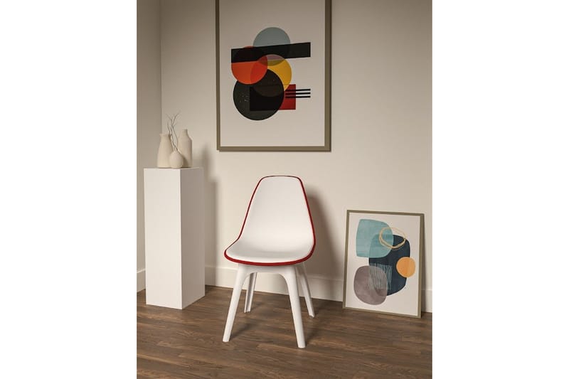 Edoardo Spisestol - Rød/Hvit - Møbler - Stoler & lenestoler - Spisestuestoler & kjøkkenstoler