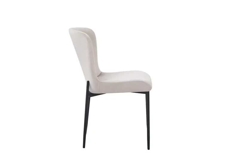 Elsie Spisestol Fløyel - Beige - Møbler - Stoler & lenestoler - Spisestuestoler & kjøkkenstoler