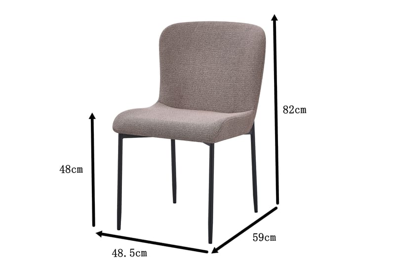 Elsie Spisestol - Grå - Møbler - Stoler & lenestoler - Spisestuestoler & kjøkkenstoler