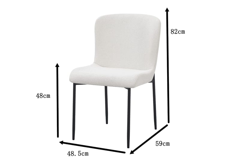 Elsie Spisestol - Hvit - Møbler - Stoler & lenestoler - Spisestuestoler & kjøkkenstoler