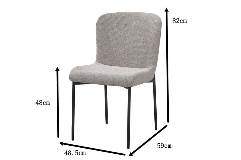Elsie Spisestol - Lys grå - Møbler - Stoler & lenestoler - Spisestuestoler & kjøkkenstoler