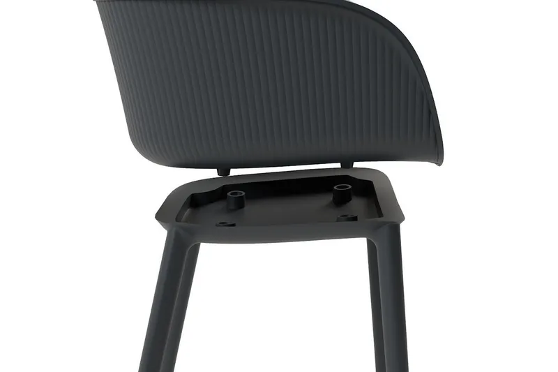 Elyon Lenestol - Antrasitt - Møbler - Stoler & lenestoler - Spisestuestoler & kjøkkenstoler