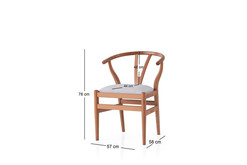 Erich Lenestol - Eik/Krem - Møbler - Stoler & lenestoler - Spisestuestoler & kjøkkenstoler