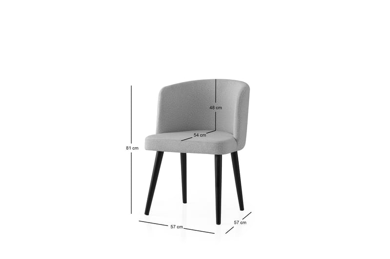 Errol Spisestol - Svart/Grå - Møbler - Stoler & lenestoler - Spisestuestoler & kjøkkenstoler