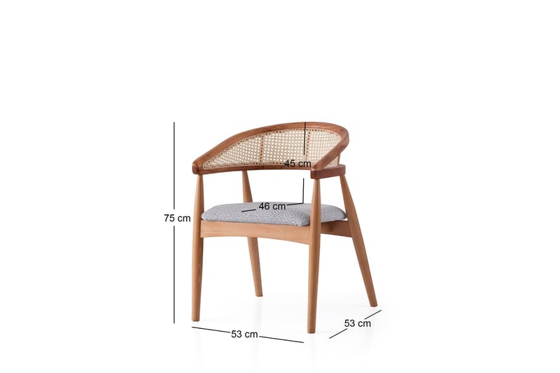 Esau Lenestol - Eik/Blå - Møbler - Stoler & lenestoler - Spisestuestoler & kjøkkenstoler