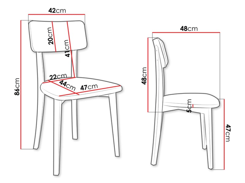 Esher spisestol - hvit, beige - Møbler - Stoler & lenestoler - Spisestuestoler & kjøkkenstoler