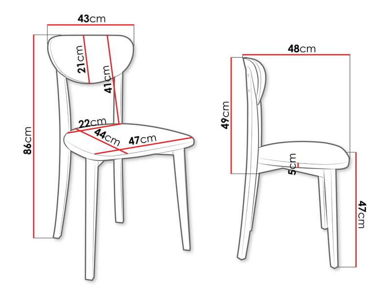 Esher spisestol - hvit, beige - Møbler - Stoler & lenestoler - Spisestuestoler & kjøkkenstoler