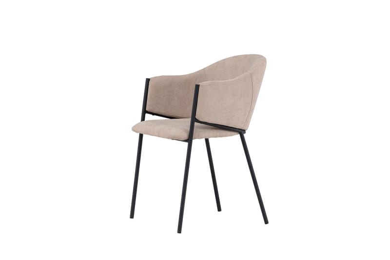 Evelina Spisestol med Armlener - Beige - Møbler - Stoler & lenestoler - Spisestuestoler & kjøkkenstoler